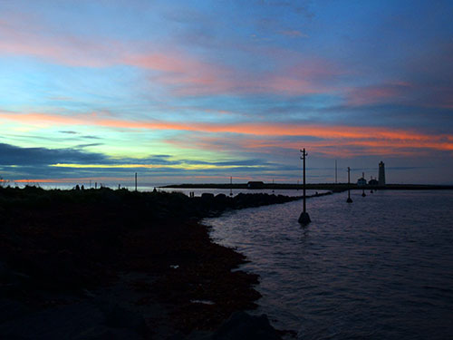 Sunset near Grotta Island Lighthouse